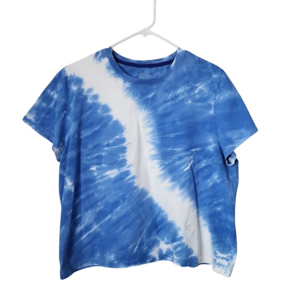 TORY BURCH SPORT blue tie dye tee shirt athleisure size M‎